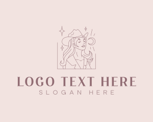 Cowboy Hat - Cowgirl Rodeo Saloon logo design