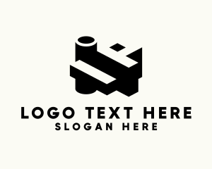 Technology - Startup Technology Business Letter IP logo design