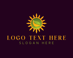  Ecology Sun Leaf Logo