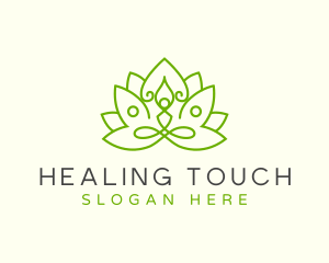 Lotus Yoga Meditation logo design