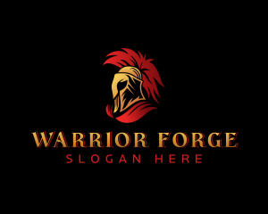 Spartan Gladiator Warrior logo design