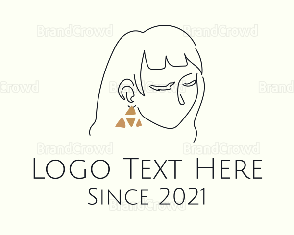 Woman Triangle Earring Logo