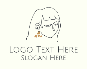 Woman Triangle Earring  Logo