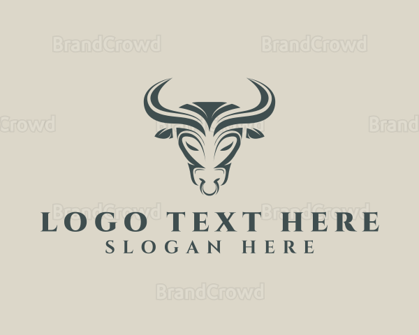 Elegant Bull Horn Logo
