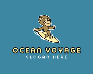 Resort Surfing Monkey logo design