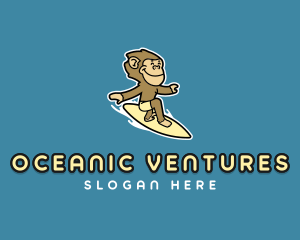 Resort Surfing Monkey logo design