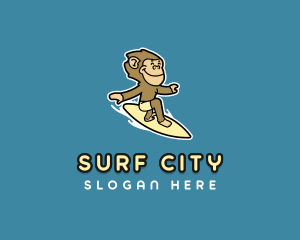 Resort Surfing Monkey logo design