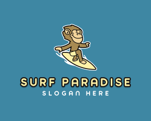 Resort Surfing Monkey logo design