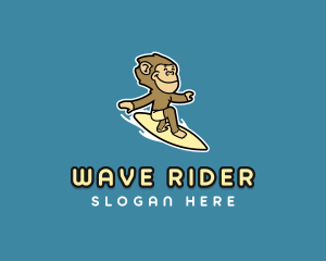 Surfing - Resort Surfing Monkey logo design