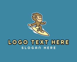 Ocean - Resort Surfing Monkey logo design