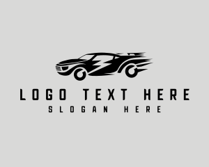 Driving - Turbo Racing Automobile logo design