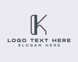 Slant - Generic Business Letter K logo design