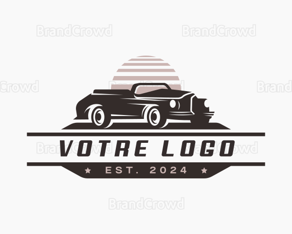 Retro Car Restoration Logo