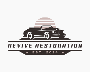 Restoration - Retro Car Restoration logo design