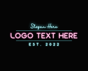 Modern Neon Wordmark logo design