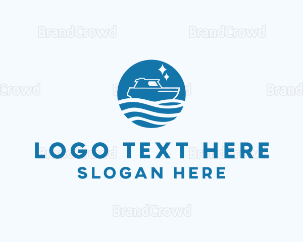 Ocean Sailboat Travel Logo