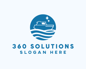 Ocean Sailboat Travel logo design