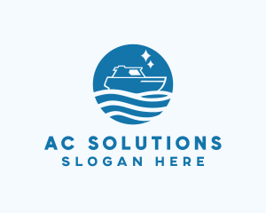 Ocean Sailboat Travel logo design