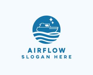 Ocean Sailboat Travel logo design