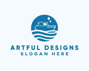 Ocean Sailboat Travel logo design