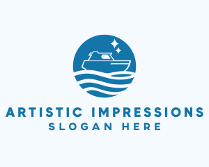 Ocean Sailboat Travel logo design