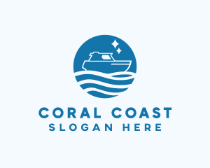 Ocean Sailboat Travel logo design