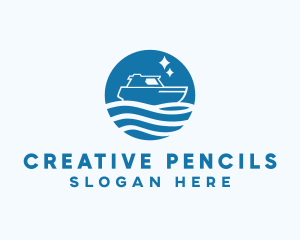 Ocean Sailboat Travel logo design