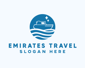 Ocean Sailboat Travel logo design