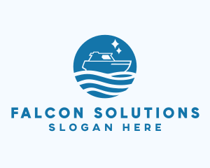 Ocean Sailboat Travel logo design