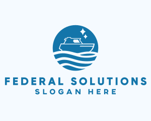 Ocean Sailboat Travel logo design