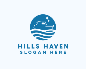 Ocean Sailboat Travel logo design