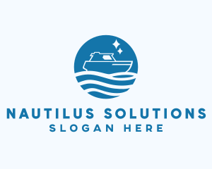 Ocean Sailboat Travel logo design