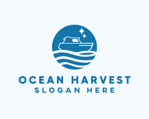 Ocean Sailboat Travel logo design