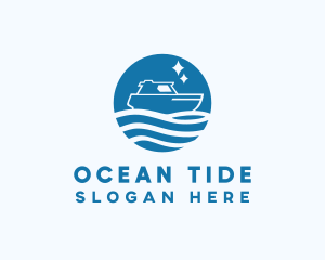 Ocean Sailboat Travel logo design