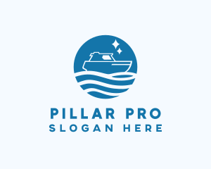 Ocean Sailboat Travel logo design