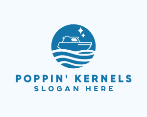 Ocean Sailboat Travel logo design