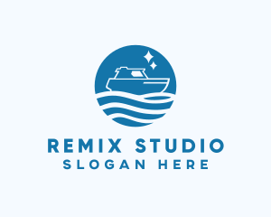 Ocean Sailboat Travel logo design