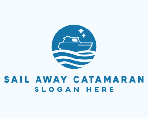 Ocean Sailboat Travel logo design