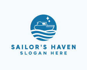 Ocean Sailboat Travel logo design