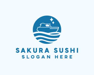 Ocean Sailboat Travel logo design