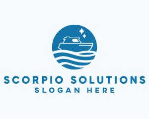 Ocean Sailboat Travel logo design