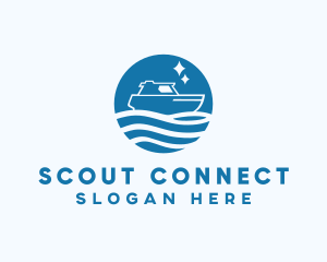 Ocean Sailboat Travel logo design