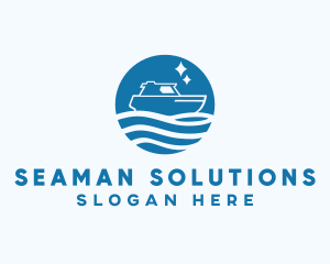 Ocean Sailboat Travel logo design