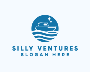 Ocean Sailboat Travel logo design