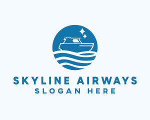 Ocean Sailboat Travel logo design