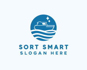 Ocean Sailboat Travel logo design