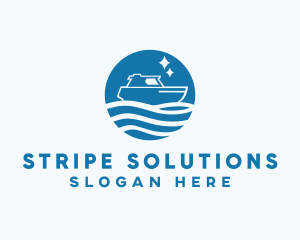 Ocean Sailboat Travel logo design