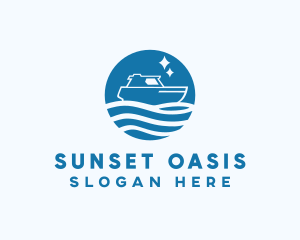 Ocean Sailboat Travel logo design