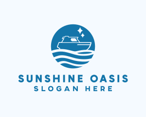 Ocean Sailboat Travel logo design