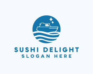 Ocean Sailboat Travel logo design